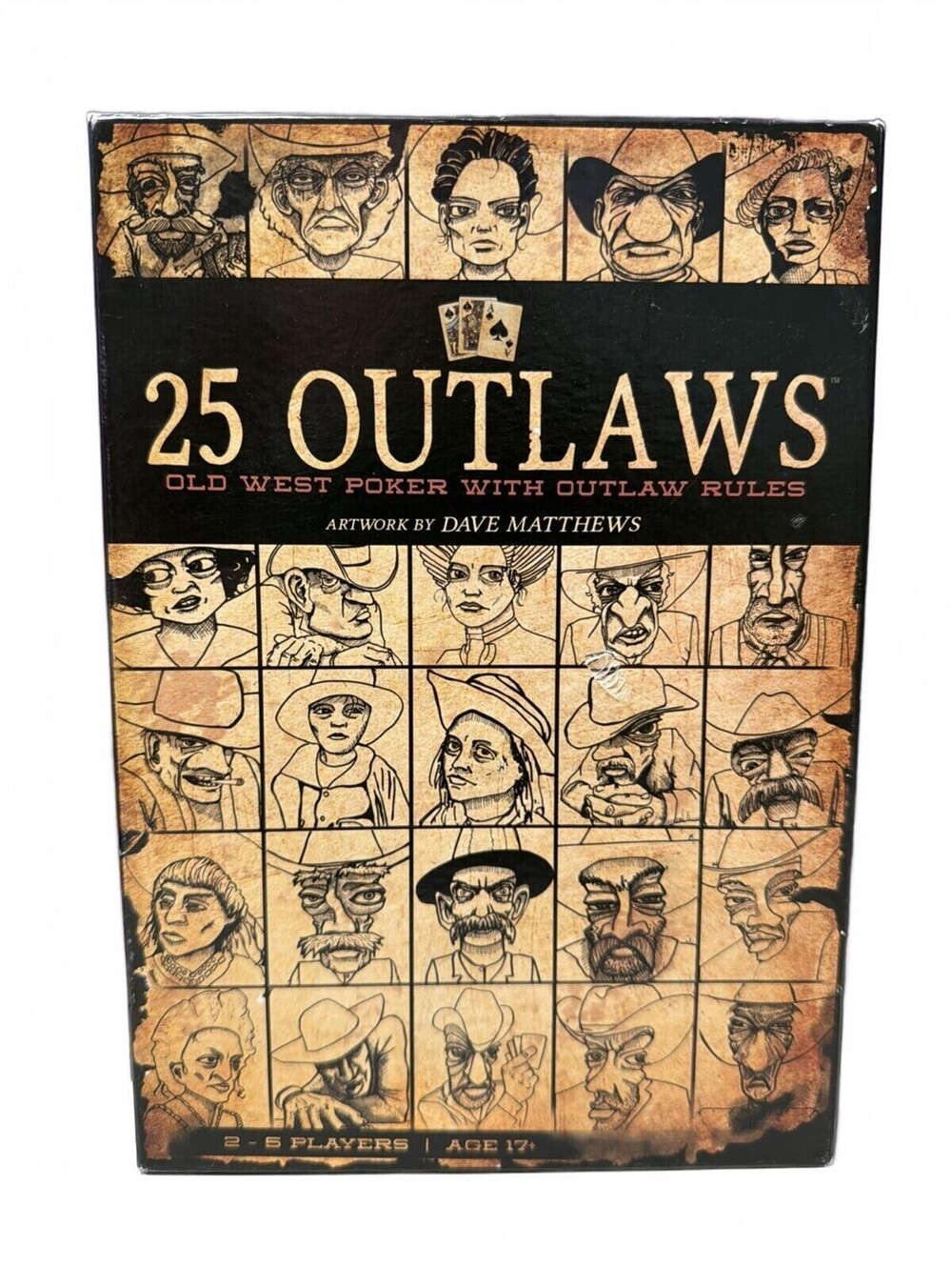 25 Outlaws Poker Game - Old West Poker, Dave Matthews Buffalo Games 2-5 Players
